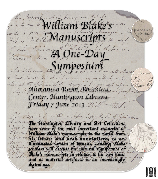 William Blake’s Manuscripts: A Symposium